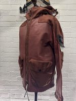 Stone Island LEATHER-TC MODIFIED PANAMA 6/3 HT NYLON hooded Leather Jacket -   Large / 24.5” P2P - Image 7