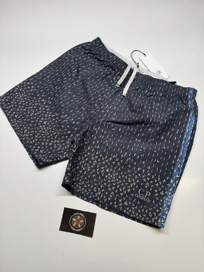 CP Company Beachwear boxer flatt sashiko print shorts - Navy 

Size 48 / Medium  / w32” - Image 3