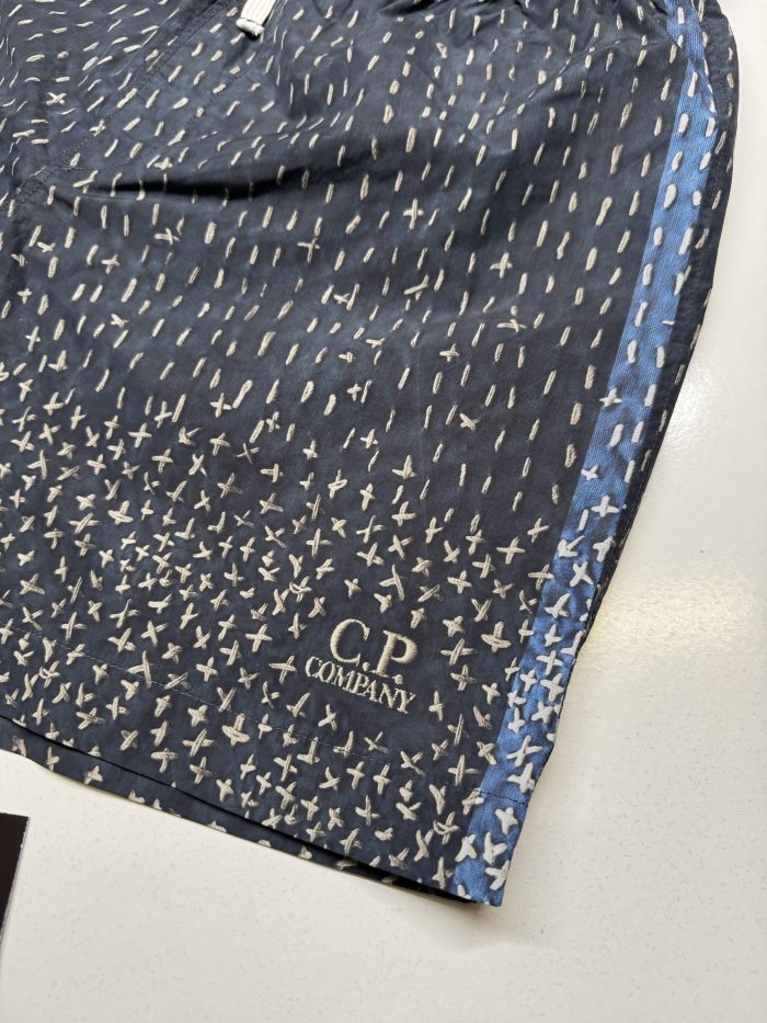 CP Company Beachwear boxer flatt sashiko print shorts - Navy 

Size 48 / Medium  / w32” - Image 2