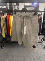 SS25 - CP Company Light Fleece Cargo Lens Shorts - Grey - Image 2