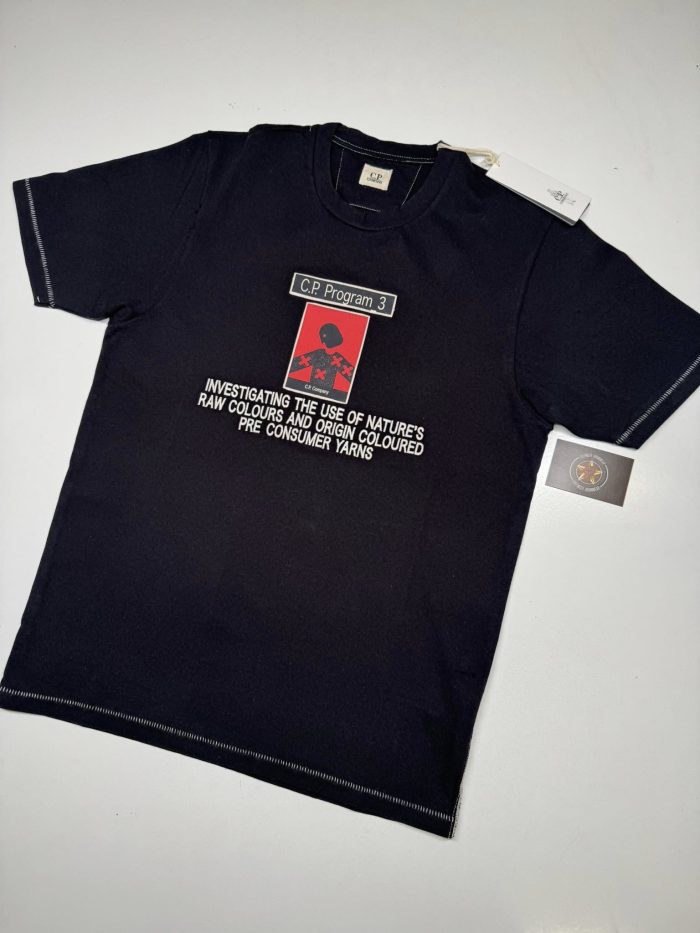 CP Company 363A Recycled Jersey T-Shirt in Black -  Regular Fit - Image 1