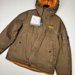CP Company 104A Goretex Infinium Mixed Hooded 2 in 1 Jacket - brown/orange