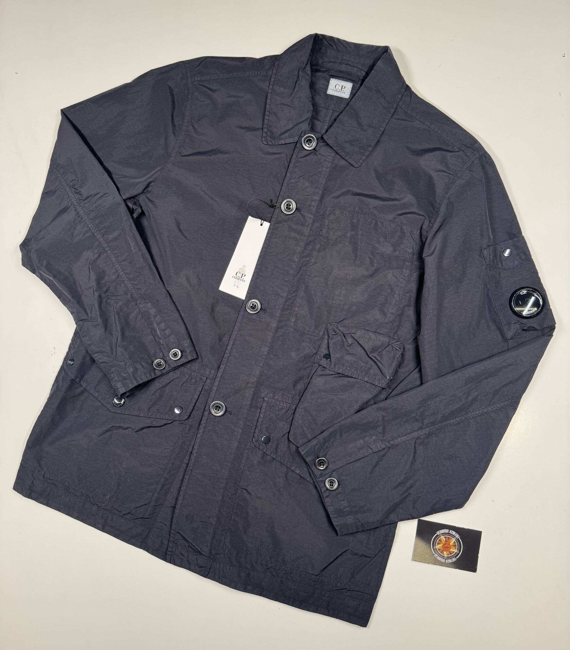 img_7890-3 CP Company 237A FLATT NYLON Jacket in navy - Image 1