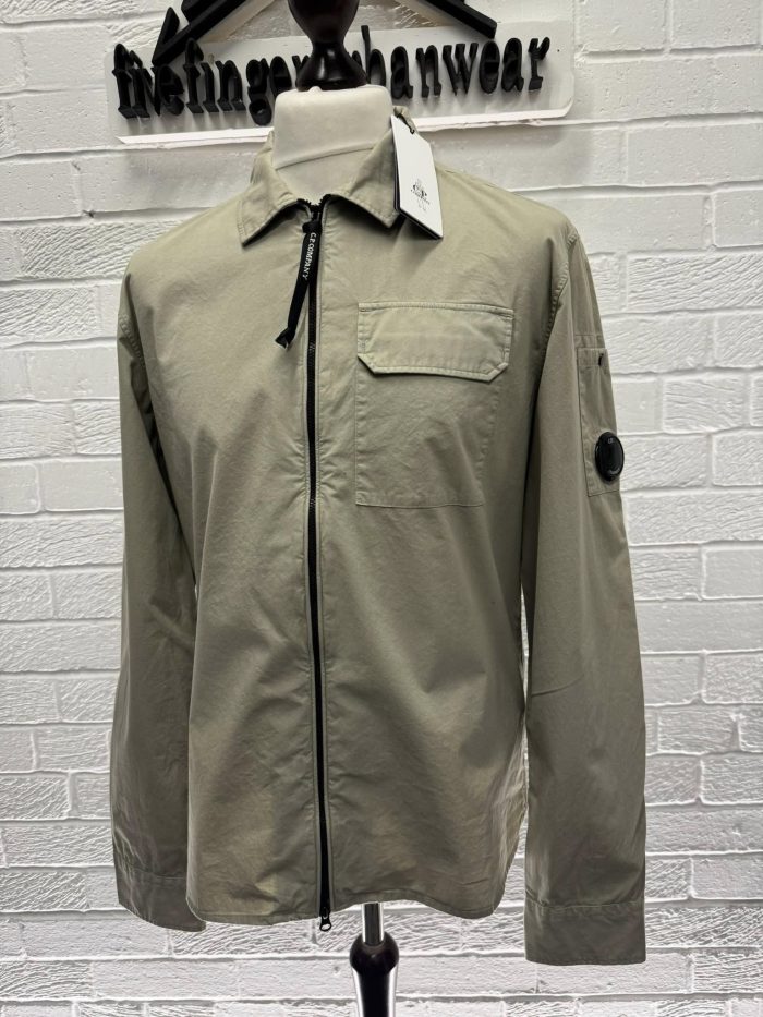 CP COMPANY 158A  Gabardine overshirt In light green - Image 3