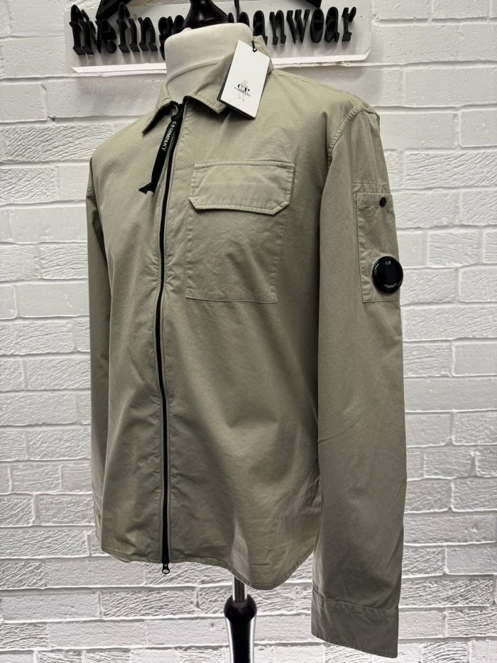 CP COMPANY 158A  Gabardine overshirt In light green - Image 4