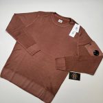 CP Company fast dyed merino wool Plain Jumper  - Rouge