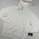 CP Company 061B Brushed & Emerized Diagonal Fleece Hoodie in white / 103