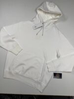 CP Company 061B Brushed & Emerized Diagonal Fleece Hoodie in white / 103 - Image 2