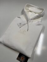CP Company 061B Brushed & Emerized Diagonal Fleece Hoodie in white / 103 - Image 3
