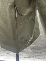 CP COMPANY 002A STRETCH COTTON FLEECE HOODED OPEN SWEATSHIRT PERTEX JACKET IN SILVER SAGE - Image 8