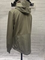 CP COMPANY 002A STRETCH COTTON FLEECE HOODED OPEN SWEATSHIRT PERTEX JACKET IN SILVER SAGE - Image 11