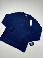 CP COMPANY 291A CREW NECK SWEATSHIRT IN POLAR FLEECE - BLUE / 887