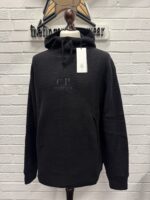 CP COMPANY 292A HOODED SWEATSHIRT IN WOOL POLAR FLEECE- BLACK - Image 4
