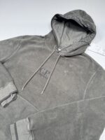 CP Company 262A Brushed & Emerized Diagonal Fleece Hoodie in Green - Image 2
