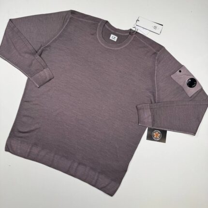 CP Company  091A  fast dyed merino wool Plain Jumper - Purple dove / 735