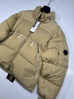 CP COMPANY 175A Eco-Chrome R Down Jacket in Khaki - Image 2