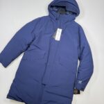 CP Company 255A Micro M Long hooded jacket in blue