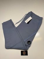 CP COMPANY 017A DIAGONAL RAISED FLEECE JOGGING PANTS IN SKY BLUE