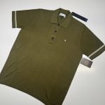 Stone Island 526B2 Short sleeve Polo knit in soft cotton - Green