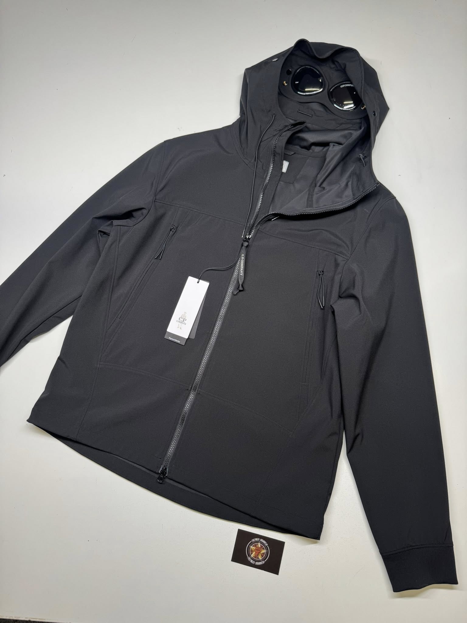 CP Company 002A C.P. Shell-R Goggle Jacket in Black