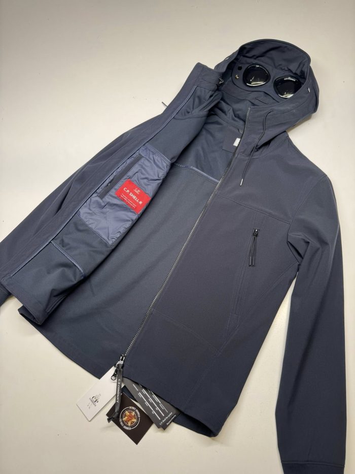 CP Company  002A C.P. Shell-R Goggle Jacket in Navy. - Image 2