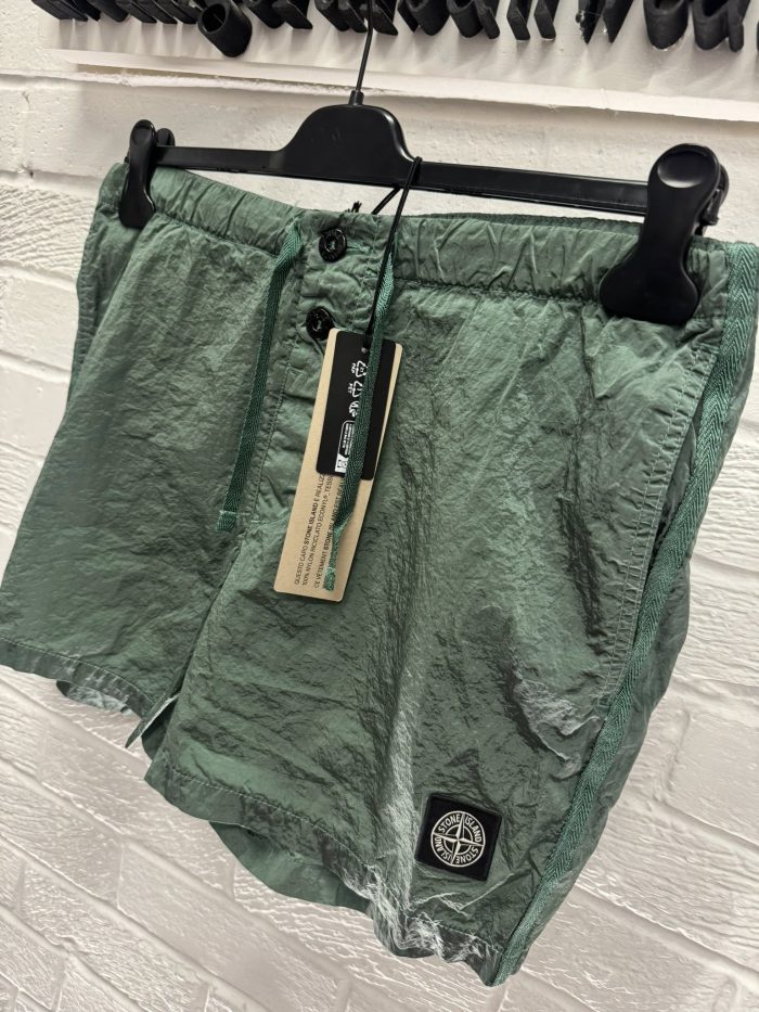 STONE ISLAND B0643 NYLON METAL IN ECONYL REGENERATED NYLON_​ GARMENT DYED Swimming trunks in Green) - Image 2