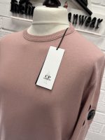 CP company cotton crepe crew knit in Dusty Pink - Image 5