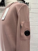 CP company cotton crepe crew knit in Dusty Pink - Image 6