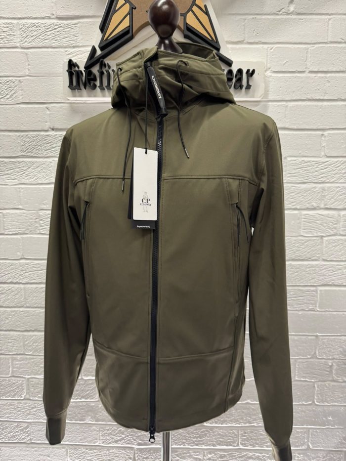 CP Company  002A C.P. Shell-R Goggle Jacket in DK Green - Image 7