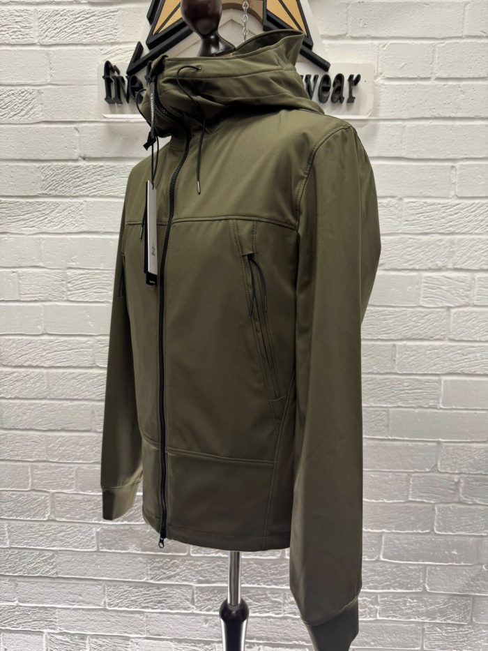 CP Company  002A C.P. Shell-R Goggle Jacket in DK Green - Image 8