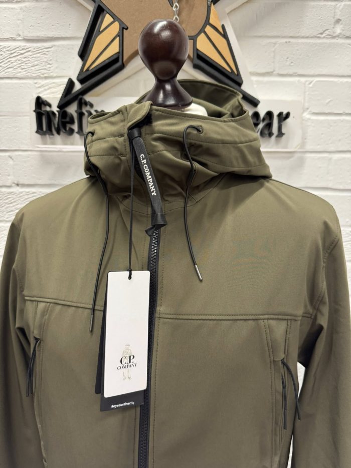 CP Company  002A C.P. Shell-R Goggle Jacket in DK Green - Image 10