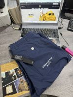 STONE ISLAND 314X3 MARINA PLEATED CANVAS TROUSERS  IN ROYAL BLUE.