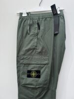 STONE ISLAND 31303 REGULAR FIT STRETCH COTTON TELA PARACADUTE GARMENT DYE CARGO PANTS  -Green V0059 - Image 3