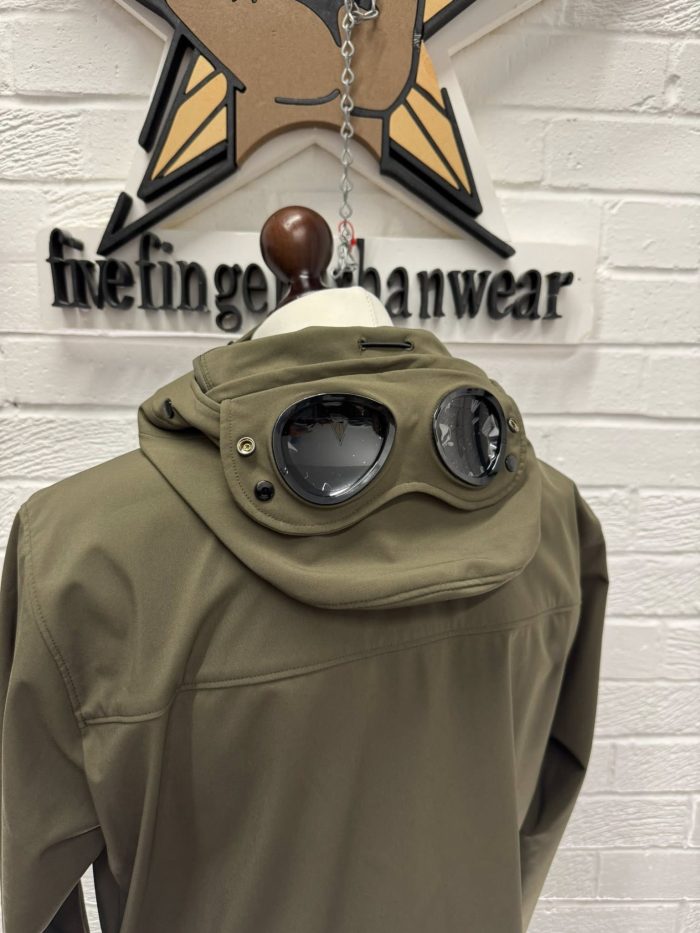 CP Company  002A C.P. Shell-R Goggle Jacket in DK Green - Image 11