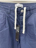 STONE ISLAND 314X3 MARINA PLEATED CANVAS TROUSERS  IN ROYAL BLUE. - Image 2