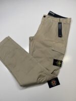 STONE ISLAND 30604 STRETCH BROKEN TWILL, GARMENT DYED 'OLD' EFFECT CARGO PANT IN BEIGE -  W36”/L34”