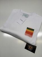 CASABLANCA Gradient Square Logo Printed T Shirt - White 001 - Image 4