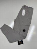 CP COMPANY 017A DIAGONAL RAISED FLEECE JOGGING PANTS IN GREY - Image 4