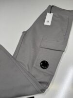 CP COMPANY 017A DIAGONAL RAISED FLEECE JOGGING PANTS IN GREY - Image 3