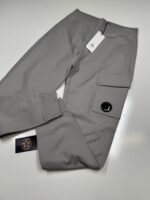 CP COMPANY 017A DIAGONAL RAISED FLEECE JOGGING PANTS IN GREY
