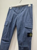 STONE ISLAND 30604 STRETCH BROKEN TWILL, GARMENT DYED 'OLD' EFFECT CARGO PANT - BLUE - Image 7