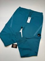 CP COMPANY 017A DIAGONAL RAISED FLEECE JOGGING PANTS IN TEAL BLUE. -  XXL  / w38” - Image 3