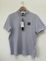 STONE ISLAND 22002SC ORGANIC COTTON ELASTANE PIQUE TIPPED POLO SHIRT IN LAVENDER  - Small / P2P 20” - Image 5
