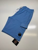 SS25 - CP Company Light Fleece Cargo Lens Shorts - Light Blue