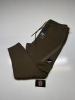 CP COMPANY 017A DIAGONAL RAISED FLEECE JOGGING PANTS IN GREEN - Medium / W32”