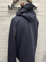 CP Company Diagonal Raised Fleece goggle Hood Open Zipped Sweatshirt in Navy -    XXL / 25” p2p - Image 4