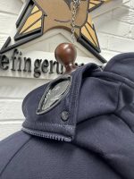 CP Company Diagonal Raised Fleece goggle Hood Open Zipped Sweatshirt in Navy -    XXL / 25” p2p - Image 7