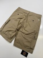CP COMPANY COTTON GABARDINE CARGO SHORTS IN KHAKI - Image 4