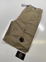 CP COMPANY COTTON GABARDINE CARGO SHORTS IN KHAKI - Image 6