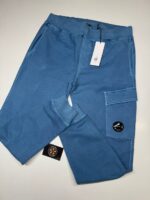 CP Company 246A Brushed & Emerized Diagonal Fleece Track Pants in Blue